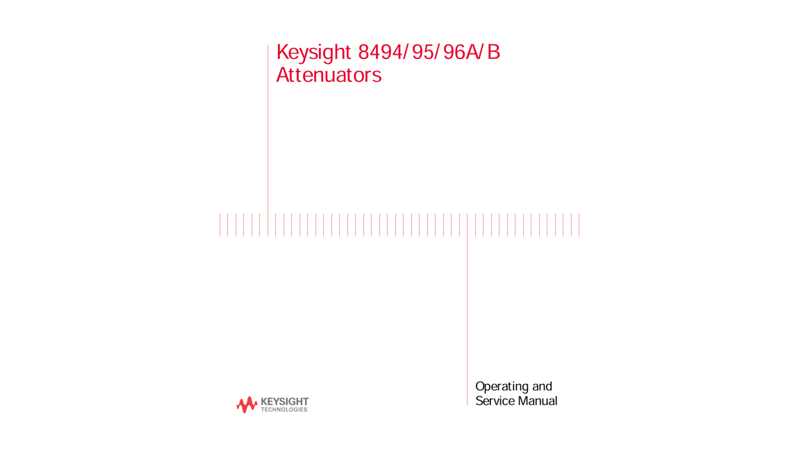 Keysight 8494/95/96A/B Attenuators Operating and Service Manual